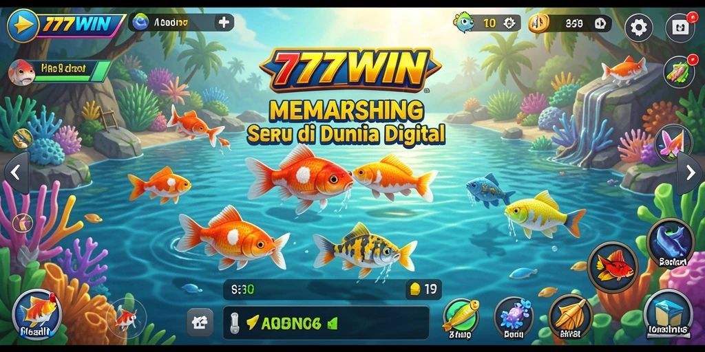 Screenshot gameplay 777WIN menampilkan aksi memancing yang seru.