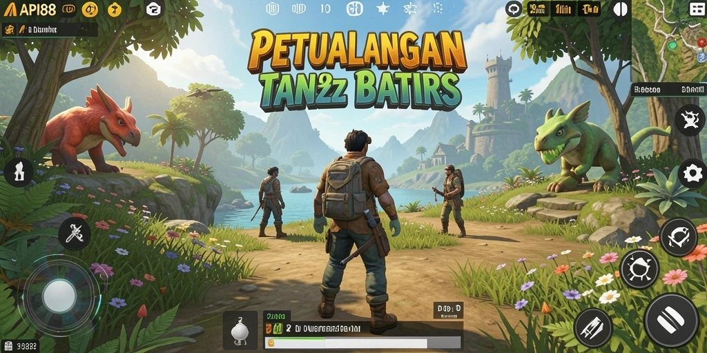 Screenshot menunjukkan aksi seru dalam gameplay Open World API88.