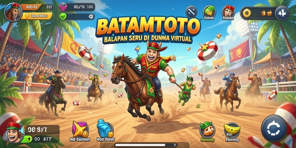 Tampilan gameplay seru dari balapan di BATAMTOTO.