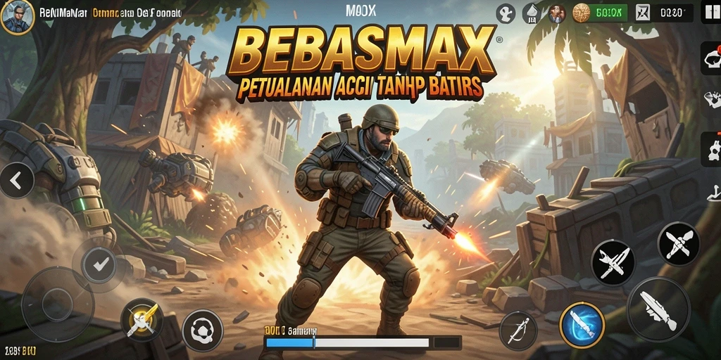 Screenshot gameplay BEBASMAX menampilkan aksi seru dan grafis menawan.