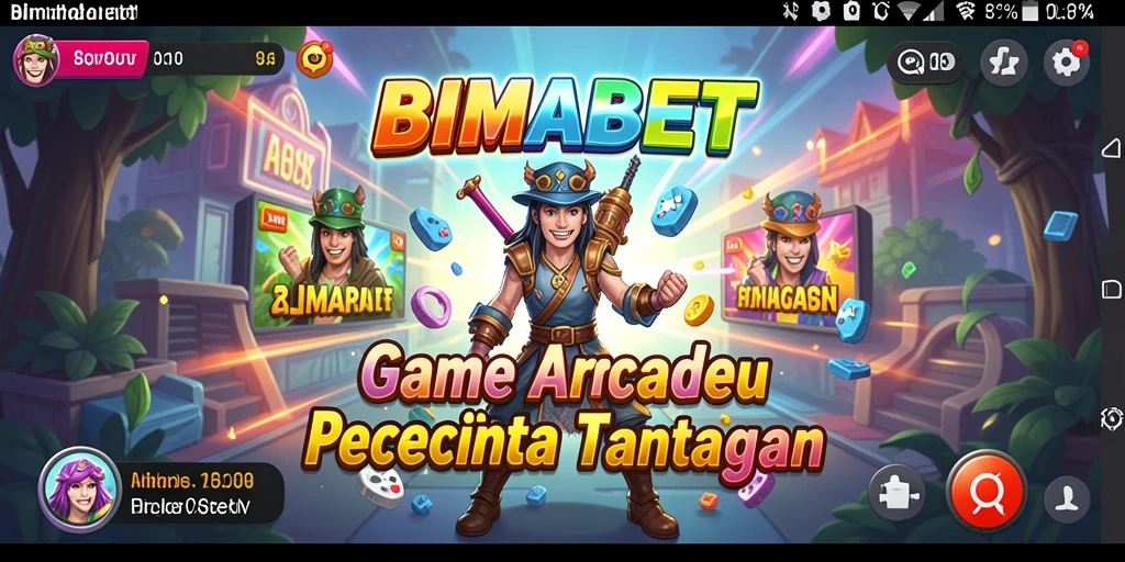 Tampilan seru gameplay BIMABET dengan tantangan arcade yang mendebarkan.