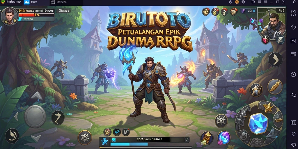 Tangkapan layar gameplay BIRUTOTO yang menampilkan pertarungan seru.