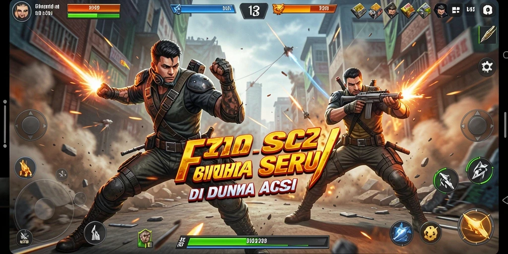 Tangkapan layar F32 menampilkan pertarungan seru di arena aksi.