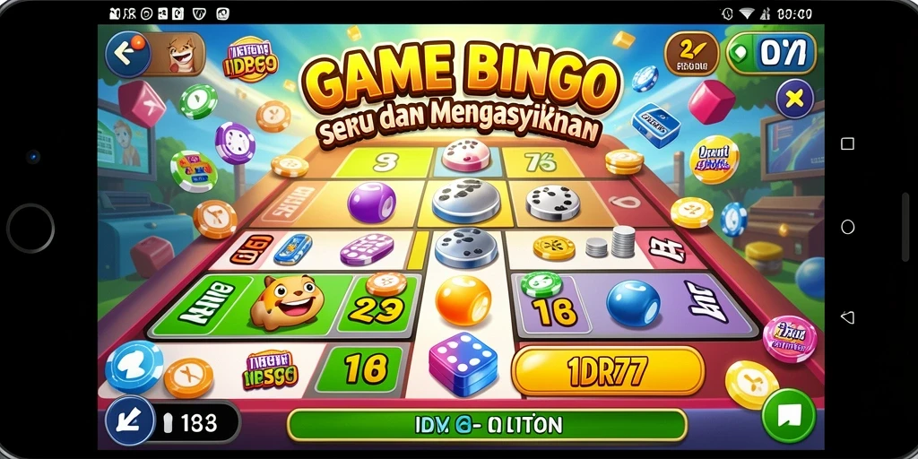 Tampilan menarik dari gameplay IDR77 Bingo.