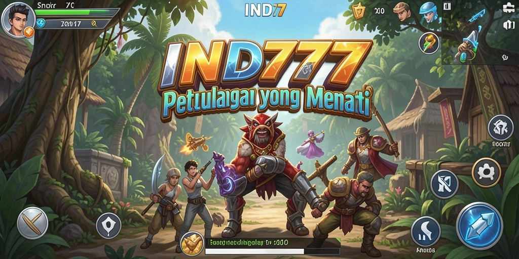 Screenshot IND777 menampilkan karakter dalam misi petualangan yang memukau.