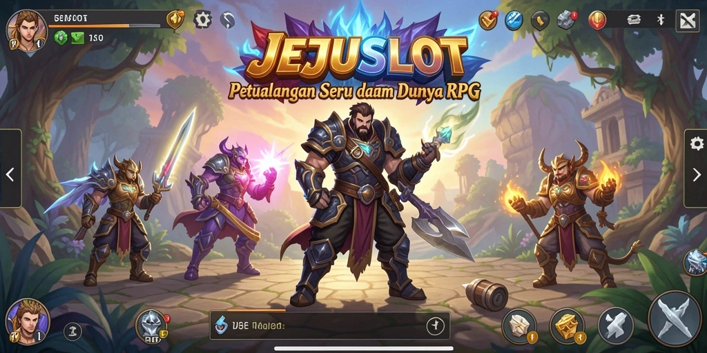 Screenshot JEJUSLOT menampilkan petualangan mendebarkan di dunia RPG.