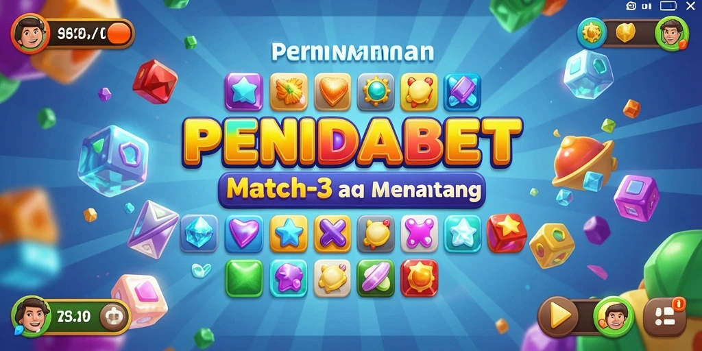 Screenshot gameplay PENIDABET menunjukkan keseruan mencocokkan permata.