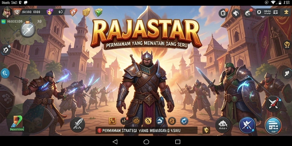 Tampilan menarik dari RAJASTAR dengan aksi strategi yang seru.