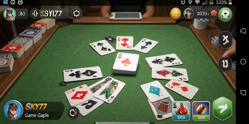 Screenshot gameplay Gaple yang seru dan interaktif.