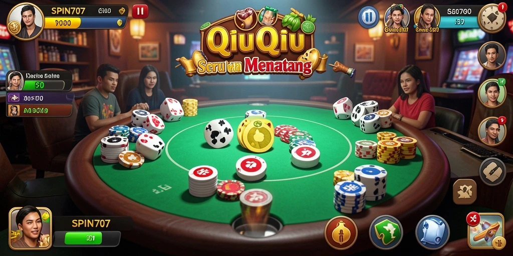 Menampilkan gameplay seru QiuQiu di SPIN707.