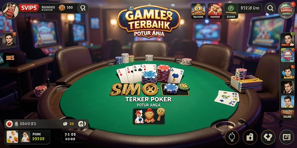 Tampilan gameplay SVIP5 dengan suasana Poker yang mengasyikkan.