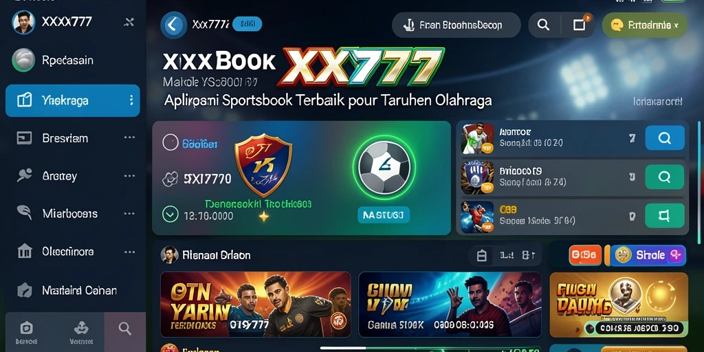 Tampilan menarik dari gameplay aplikasi Sportsbook XXX777.